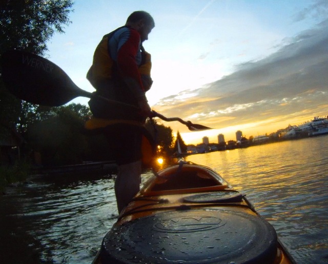 Summer Sunset River Kayaking