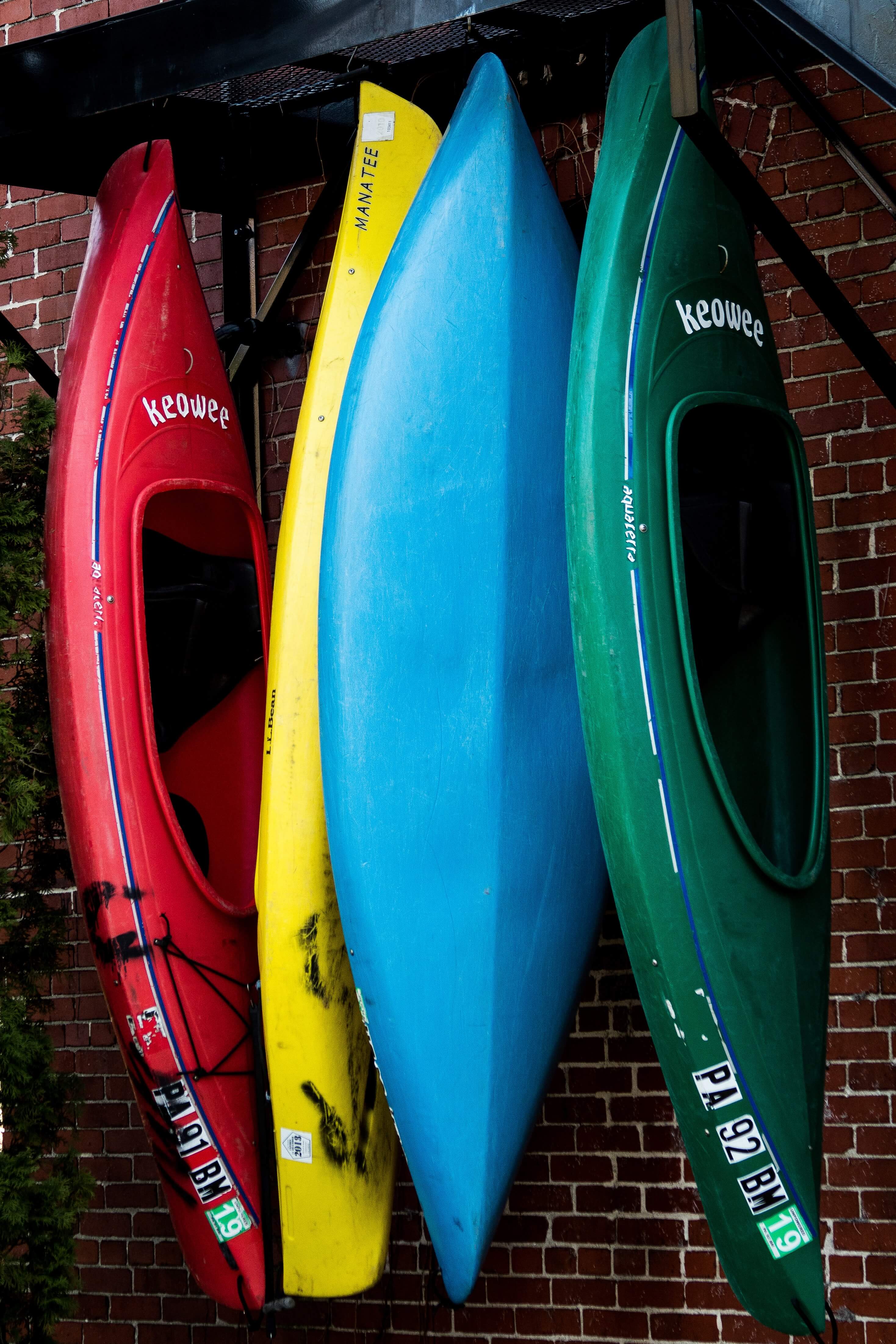 Kayaks Rainbow Storage in Club